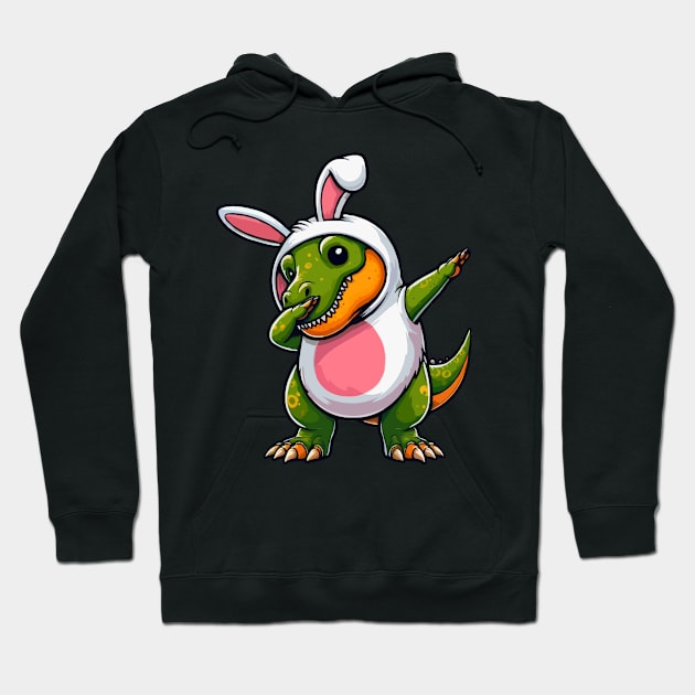 Dabbing T Rex Dinosaur Bunny Hoodie by Etopix